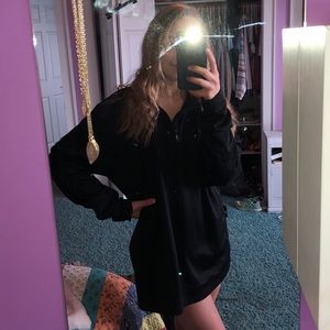 Plain black quarter zip